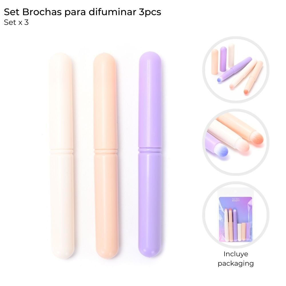 Set de Brochas para Difuminar x 3 unidades 38909