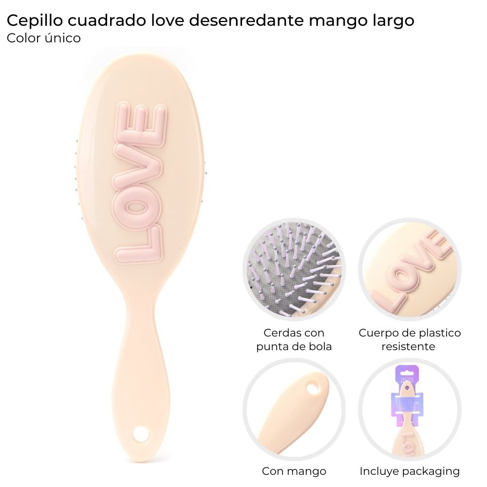 Cepillo Ovalado Love art 39038