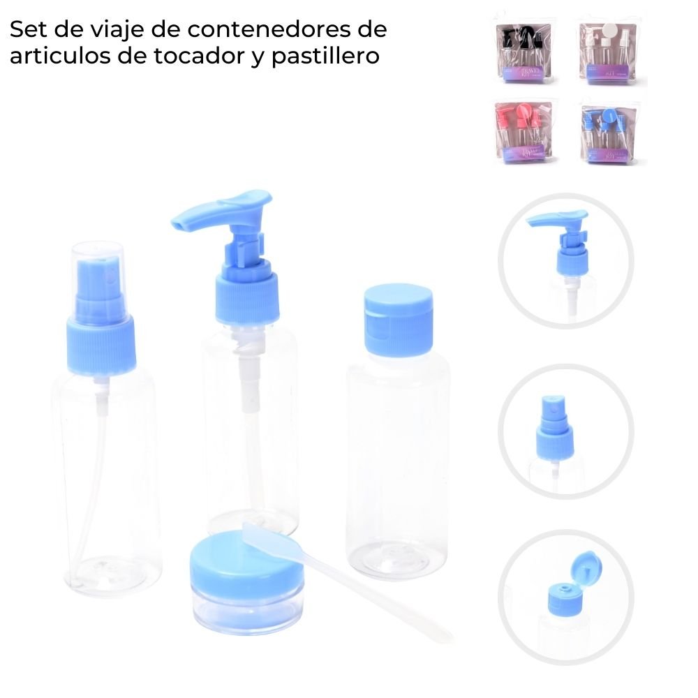 Kit de viaje x 4 piezas Art 43698